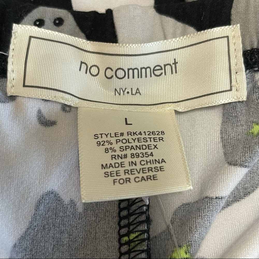 Cozy Ghost and Star Leggings L Black 1 Pair - Picture 5 of 5